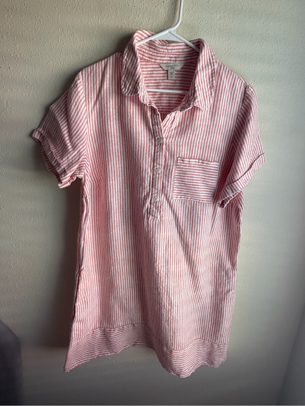 Casual red Striped Dress -Garnet hill